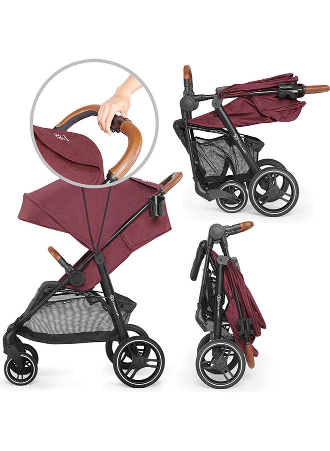 Kinderkraft - Grande Pushchair 2020 Burgundy, 0 To 2 Months - Image 1
