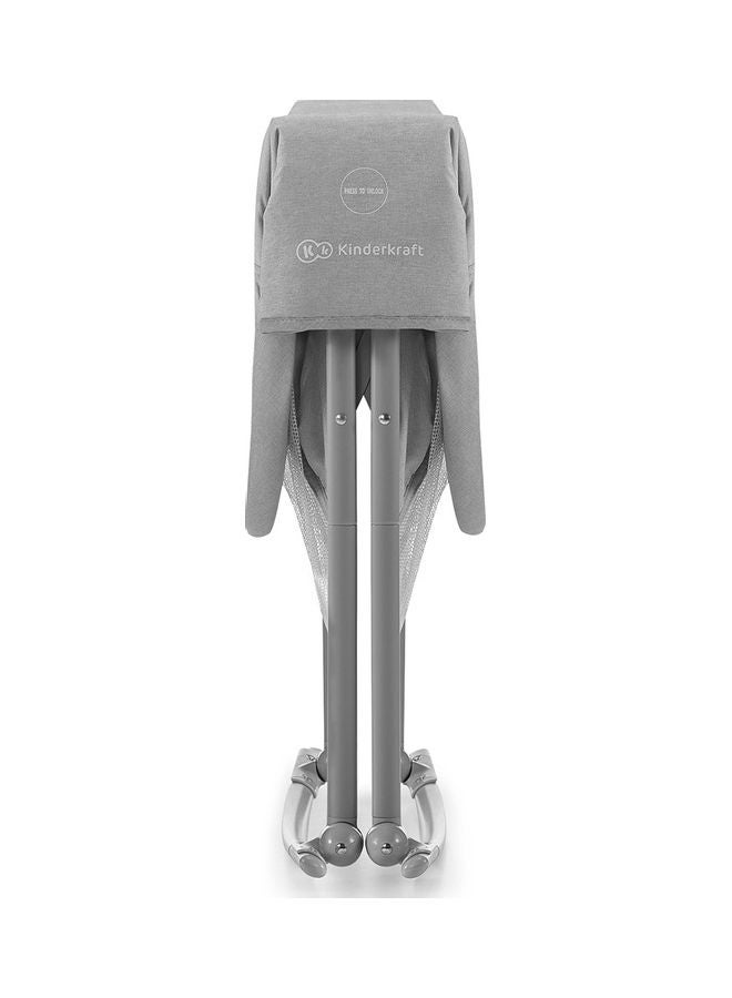 Kinderkraft - Baby Crib 3 In 1 Lovi, Cradle, Travel Cot, Rocker, Easy Folding And Unfolding, Adjustable Canopy, With Accessories, Mattress Cover, Included Toys, Transport Bag, For Newborn, 0 - 9 Kg, Grey - Image 1