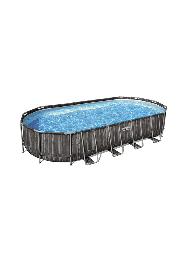 Bestway - Power Steel Oval Pool Set, Above Ground Frame Pools 112.18kg - Image 1