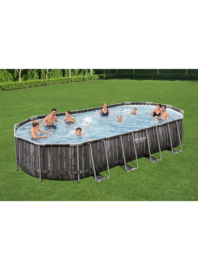 Bestway - Power Steel Oval Pool Set, Above Ground Frame Pools 112.18kg - Image 1