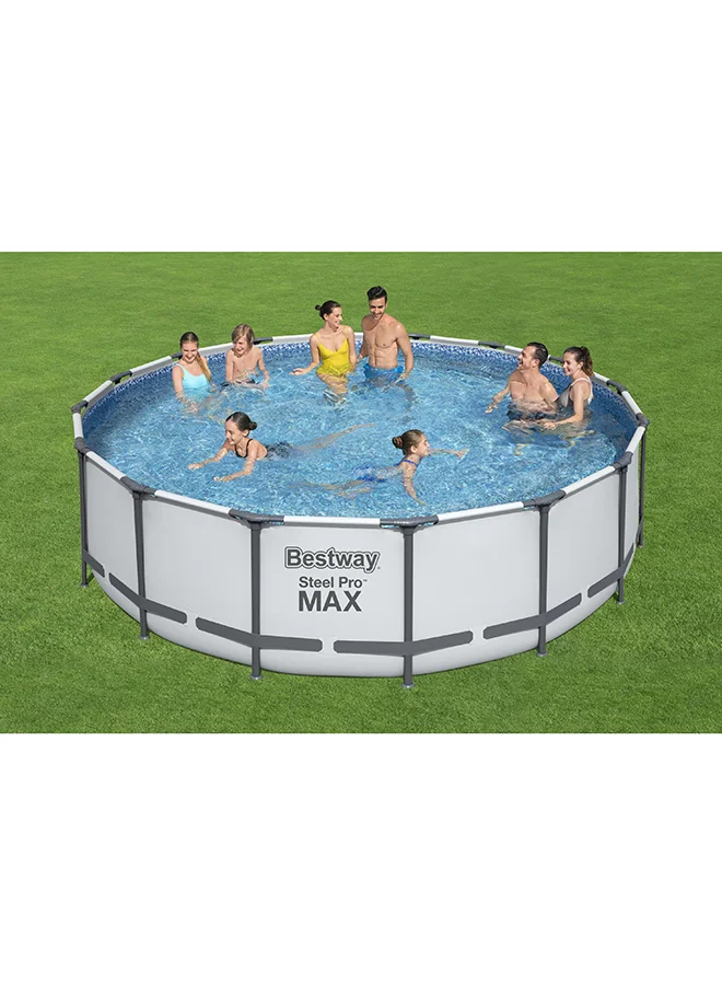 بست واي Steel Pro Max Above Ground Pool Set Round 61.46kg 61.46kg