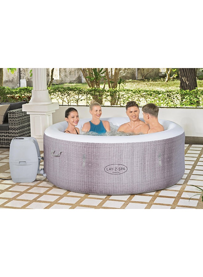 Bestway - Lay-Z-Spa Cancun Airjet Inflatable Hot Tub Spa 2-4 Person - 1 Spa, 1 Cover, 1 Pump, 1 Chemconnect Dispenser, 1 Filter Cartridge (Vi), 1 Repair Patch 27.47kg - Image 1