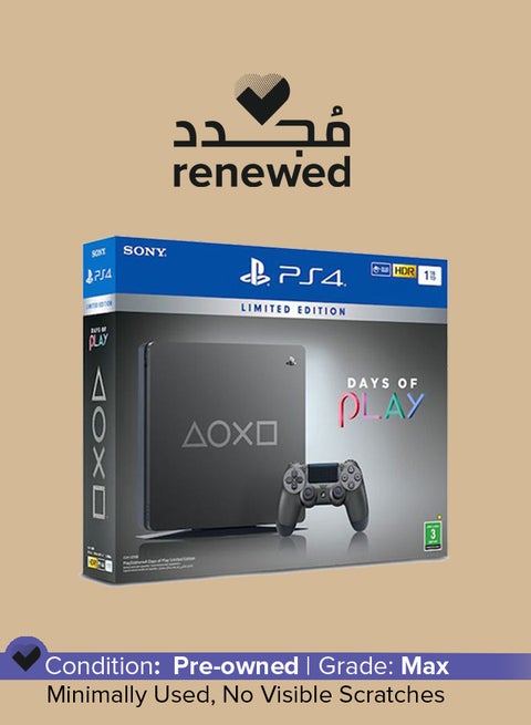 Renewed - PlayStation 4 Days Of Play Limited Edition 1 TB Console
