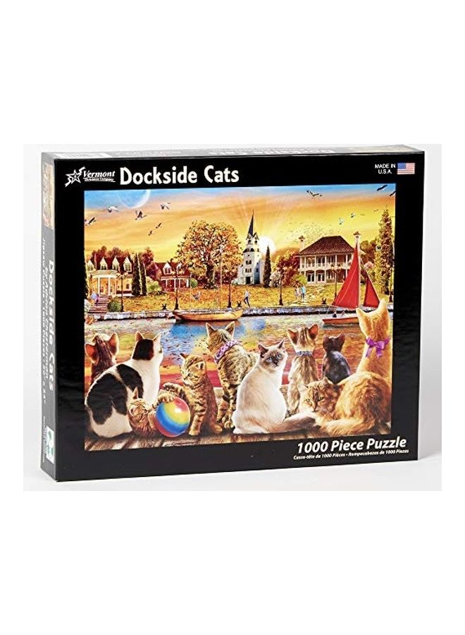 Vermont Christmas Company 1000 Piece Dockside Cats Jigsaw Puzzle 12x10x2inch - Image 2