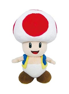 Little Buddy Super Mario All Star Collection 1417 Toad Stuffed Plush 8X4X4inch 
