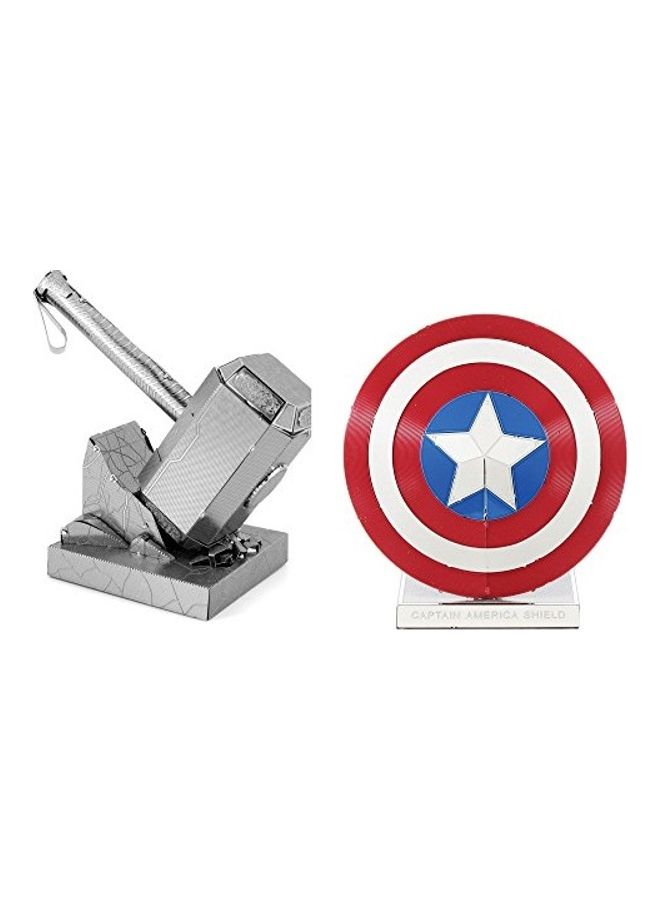 Fascinations Set Of 2 Captain America's Shield And Thor's Hammer 7x6x1inch  - Image 1