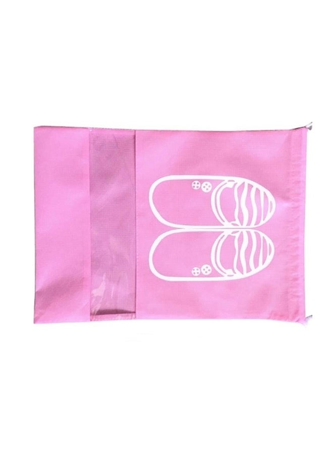 Woven Portable Travel Shoe Cover Pink  - Image 3
