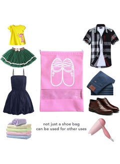 Generic Woven Portable Travel Shoe Cover Pink  - Image 4