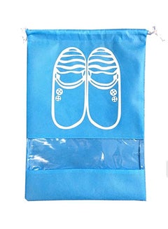 Generic Woven Portable Travel Shoe Cover Blue  - Image 1