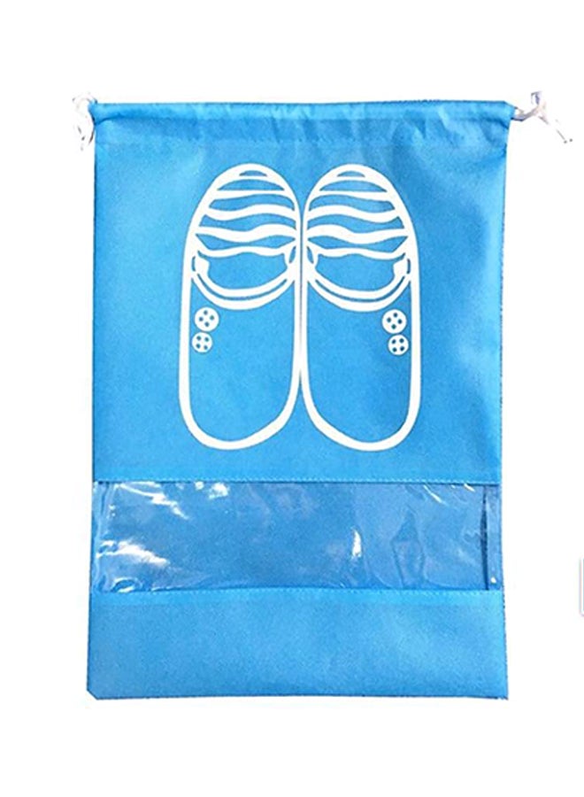 Woven Portable Travel Shoe Cover Blue