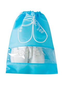 Generic Woven Portable Travel Shoe Cover Blue  - Image 2