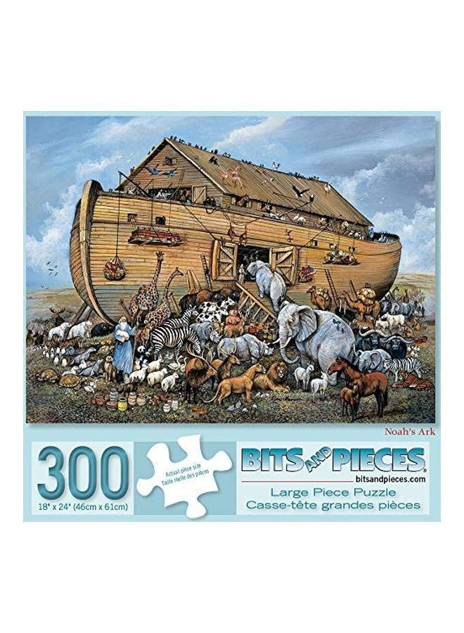 Bits and Pieces 300 Piece Noah's Ark  Jigsaw Puzzle By Artist Ruane Manning 9X9X2inch 