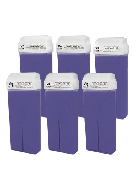 6-Piece Wax Tube Lavender 100ml