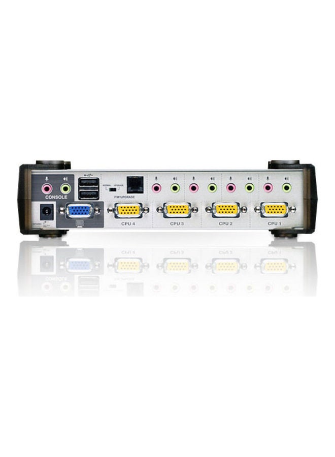أتين محول صوت مزود بعدد 4 منافذ ومنفذي USB أسود/فضي - Image 2
