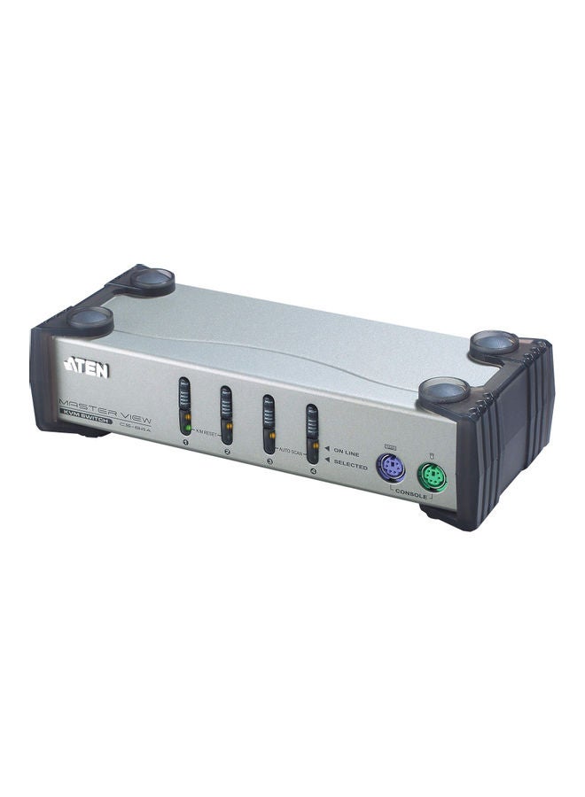 أتين مفتاح KVM بأربعة مداخل USB أسود/فضي - Image 1