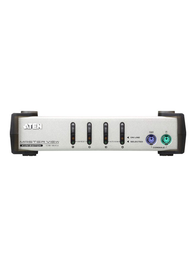 أتين مفتاح KVM بأربعة مداخل USB أسود/فضي - Image 2