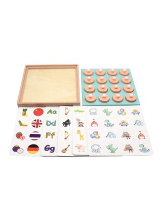 Wooden Memory Match Puzzle Game 20.5x8x20.5cm - v1612876051/N33504419A_1