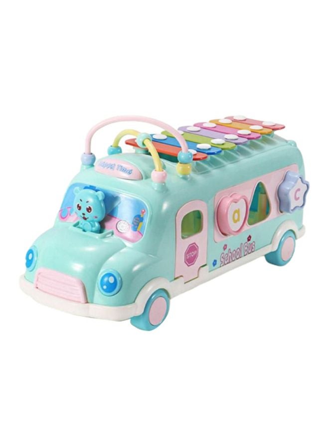 Beauenty Multi-Functional Creative Music Bus Toy Blue 30.5x11.5x16cm - Image 1