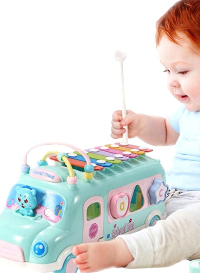 Beauenty Multi-Functional Creative Music Bus Toy Blue 30.5x11.5x16cm - Image 2