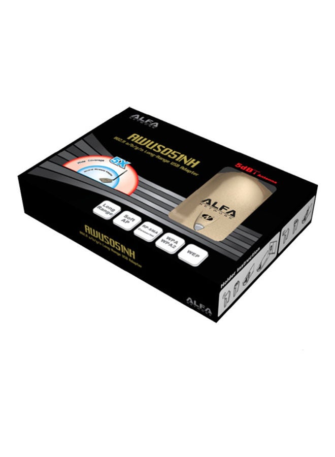 ALFA - AWUS051 NH Dual-Band Wireless USB Adapter 2.4GHz/5GHz Multicolour - Image 1