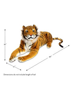 Melissa & Doug Siberian Tiger Soft Toy Realistic Unique Detailing Durable And Premium Quality 46x12x18inch  - Image 3