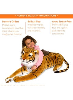 Melissa & Doug Siberian Tiger Soft Toy Realistic Unique Detailing Durable And Premium Quality 46x12x18inch  - Image 4