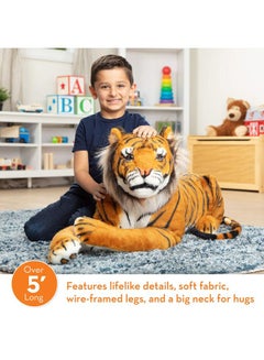 Melissa & Doug Siberian Tiger Soft Toy Realistic Unique Detailing Durable And Premium Quality 46x12x18inch  - Image 5
