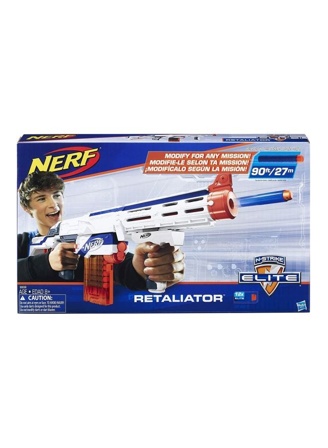 NERF - Portable Lightweight Compact Rich Authentic Design N-Strike Elite Retaliator Blaster Gun With Darts 2.992x19.016x11.496inch - Image 1