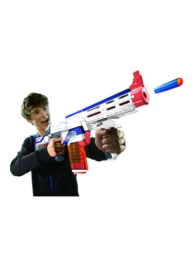 NERF - Portable Lightweight Compact Rich Authentic Design N-Strike Elite Retaliator Blaster Gun With Darts 2.992x19.016x11.496inch - Image 1