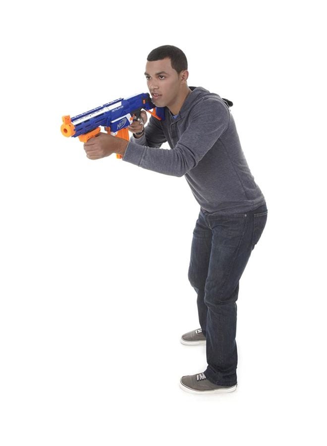 NERF - Portable Lightweight Compact Rich Authentic Design N-Strike Elite Retaliator Blaster Gun With Darts 2.992x19.016x11.496inch - Image 1