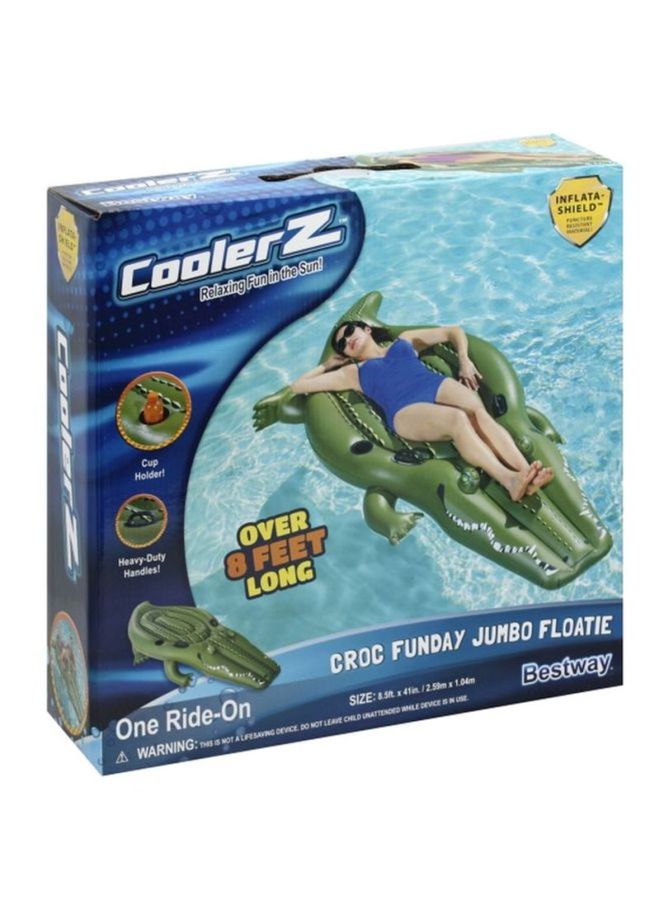Bestway - Croc Funday Jumbo Floatie Pool Float 2.59x0.3x1.04cm - Image 1