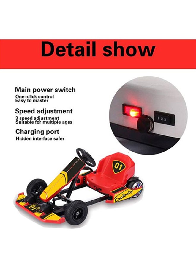 Cool Baby Crazy Drift Go Electric Ride-On Cart Red 105x34x80cm - Image 3