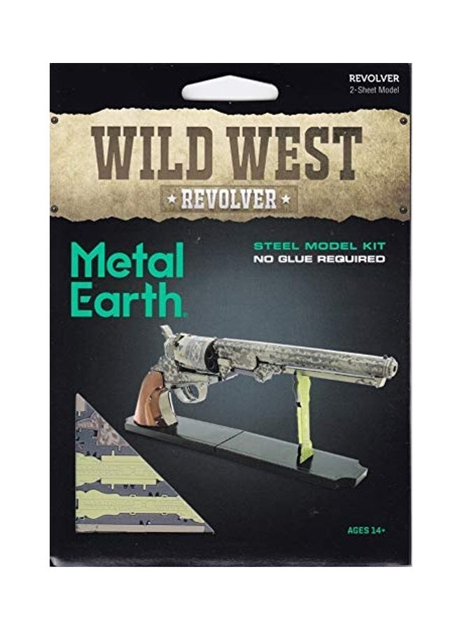 Fascinations Metal Earth Wild West Revolver 3D Model Kit 5.91x0.87x2.44inch  - Image 3