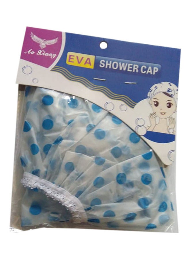 Eva Creative Design Printed Shower Cap White/Blue 20cm - Image 1