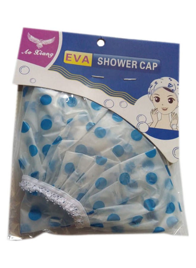 Eva Creative Design Printed Shower Cap White/Blue 20cm - Image 2