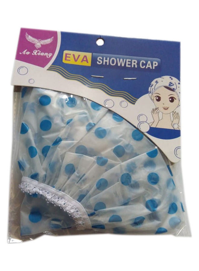 Eva Creative Design Printed Shower Cap White/Blue 20cm - Image 3