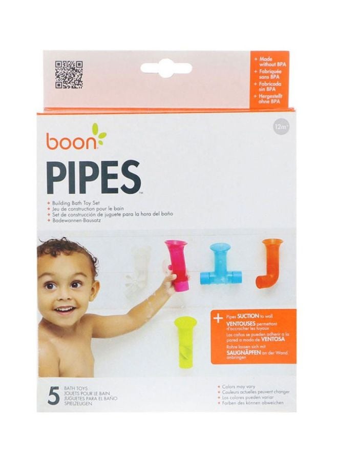 BOON 5-Piece Building Bath Pipes Toy Set B11088 - Image 2