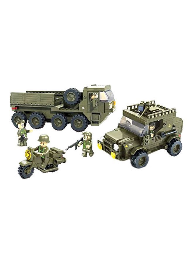 Sluban 455-Piece Building Block Set For Army Tank And Car - Image 1