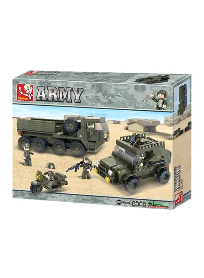 Sluban 455-Piece Building Block Set For Army Tank And Car - Image 5