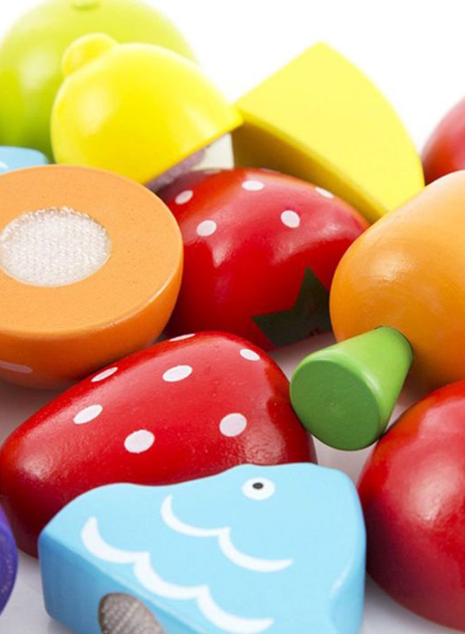 CYTHERIA Wooden Kitchen Fruit And Vegetable Pretend Play Toys - Image 3