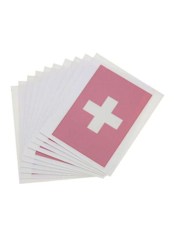 ANSELF 10-Piece National Flag Temporary Tattoo Set 4.3x5x0.3cm - Image 1