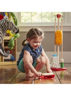 Melissa & Doug 6-Piece Durable Sturdy Portable Lightweight Dust Sweep Mop House Cleaning Set 12.7x27.94x71.12cm  - Image 2
