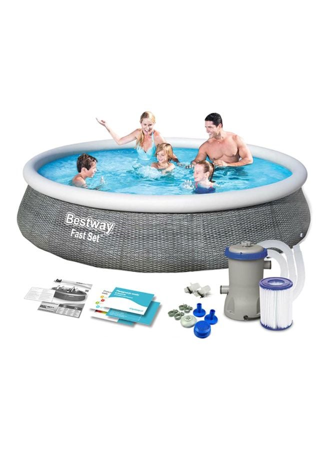 Bestway Fast Set Inflatable Round Swimming Pool 396x84cm - Image 2