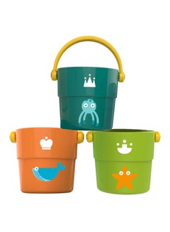 3-Piece Water Stacking Buckets Set 21x23cm