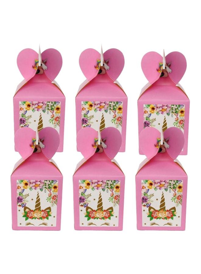 بيوينتي مجموعة صناديق الحلوى بتصميم يونيكورن من 6 قطع - Image 1