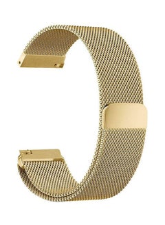 Bikson Elite Stainless Steel Loop Strap Wrist Band For Smart Watch Samsung Galaxy Watch 46mm / Huawei GT2 / Gear S3 Frontier and Classic / Honor Magic 2 / Fossil - 22mm - Champagne Gold 22mm Gold  - Image 1
