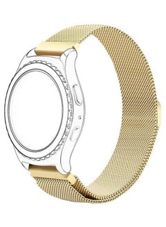 Bikson Elite Stainless Steel Loop Strap Wrist Band For Smart Watch Samsung Galaxy Watch 46mm / Huawei GT2 / Gear S3 Frontier and Classic / Honor Magic 2 / Fossil - 22mm - Champagne Gold 22mm Gold  - Image 2