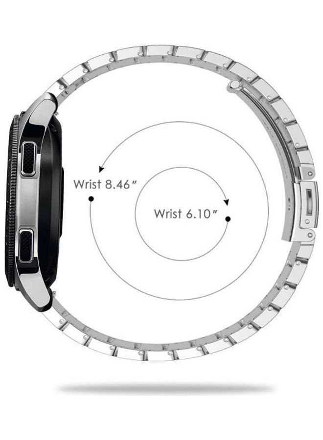 Bikson Ceramic Strap Band for Huawei Smart Watch GT2 and GT  / Honor Magic 2 - 46mm Silver - Image 3