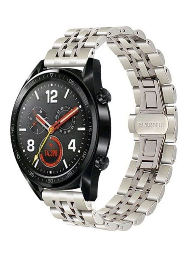 Metal Stainless Steel Strap Band for Huawei Smart Watch GT2 and GT  / Honor Magic 2 - 22mm silver 
