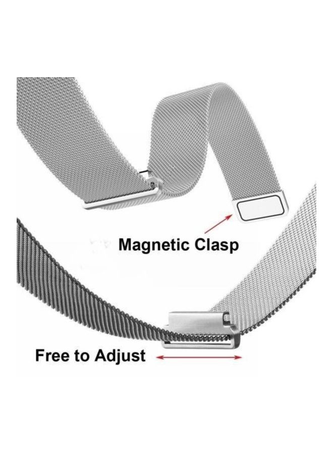Milanese Loop Strap Wrist Band For Smart Watch Samsung Galaxy Watch 46mm / Gear S3 Frontier and Classic - Sonic 22mm Silver